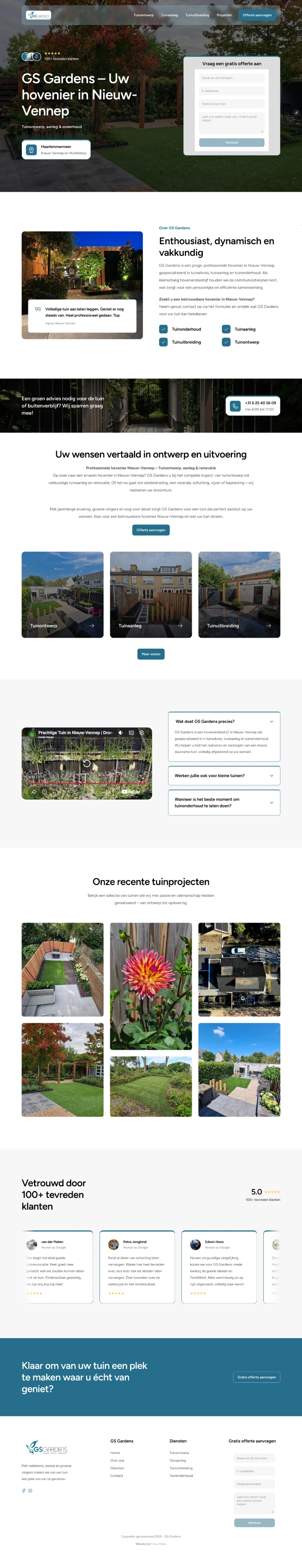 Desktop design preview — GS Gardens