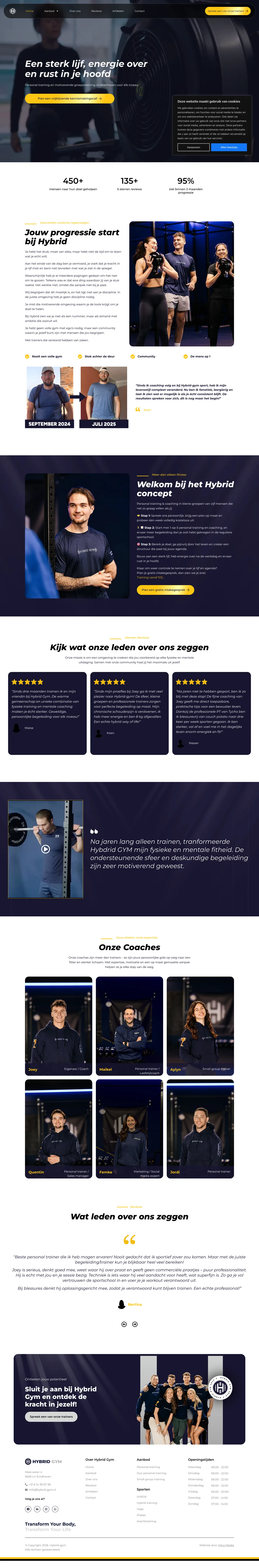 Desktop design preview — Hybrid Gym
